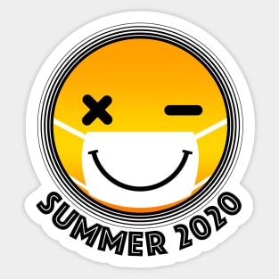 Corona Smile Tanned Mask Summer 2020 Sticker